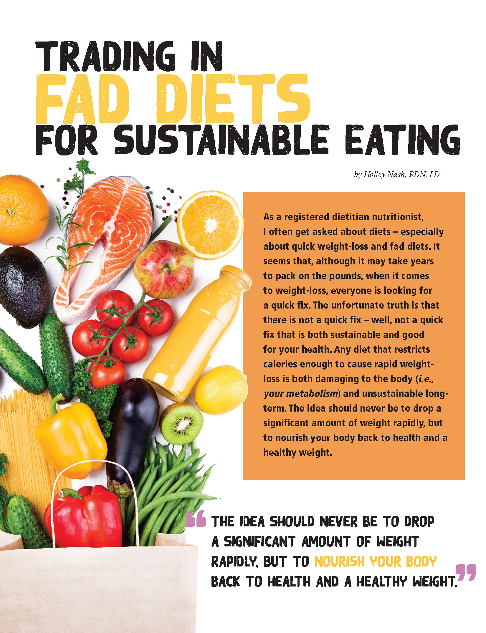 Trading in Fad Diets for Sustainable Eating Obesity Action Coalition