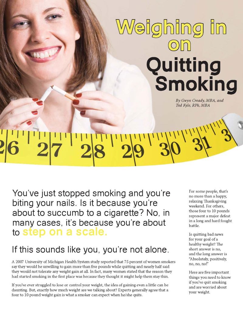 Weighing In On Quitting Smoking Obesity Action Coalition