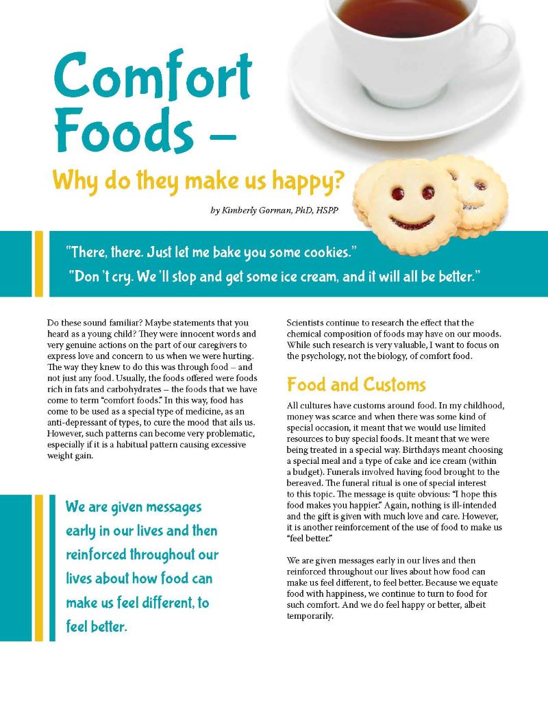 Comfort Foods Why Do They Make Us Happy Obesity Action Coalition